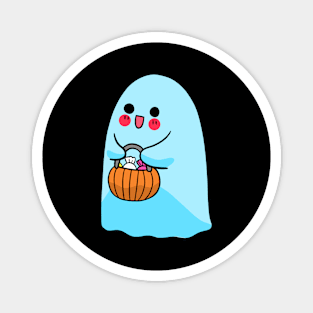 Spooktacular Treats :Trick or treating ghost Magnet